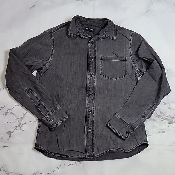 Madewell Gray-Washed Button Down Shirt - Picture 1 of 7